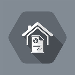 Wall Mural - Home cost icon - Yen