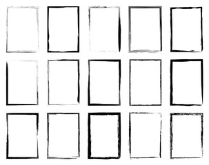 Poster - Grunge frame collecton. Grounge border set. Vector