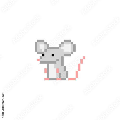 Gray Pixel Art Sitting Rat Character Isolated On White Background Domesitc Animal Icon Cute 8 Bit Logo Retro Vintage 80s 90s Slot Machine Video Game Graphics Pet Mouse Chinese Zodiac Symbol Buy,Dancing Anime Girl Gif Transparent Background