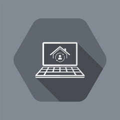 Canvas Print - Online house services - Vector flat icon