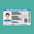The idea of personal identity. ID card, Identification card, identity verification, person data.