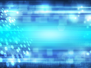 Wall Mural - blue technology background and abstract digital tech circle.copy space.