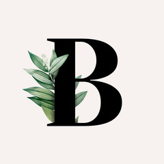 Poster - Botanical font letter B