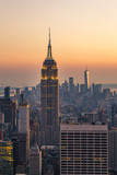 Fototapeta Miasta - New York City Skyline with Urban Skyscrapers at Sunset, USA