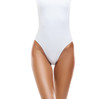 © Acronym - Fit and beautiful female body. Young girl in white swimsuit.