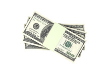 Stack Of One Hundred Dollar Banknotes Render