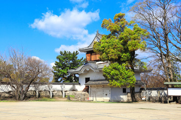 Wall Mural - Watch tower in Okayama castle (Ravens Castle, Black castle), Okayama, Japan