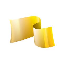 Wall Mural - golden ribbon on white background. Vector illustration