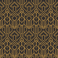 Wall Mural - Abstract art deco seamless background luxury