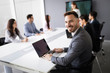 © NDABCREATIVITY - Entrepreneurs and business people conference in modern office