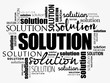 © dizain - SOLUTION word cloud collage, business concept background