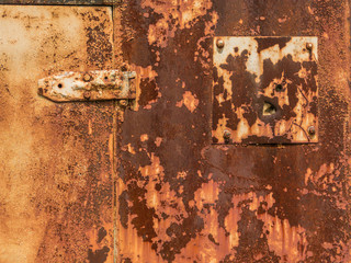 Wall Mural - abstraction texture drawings rust on metal and peeling paint