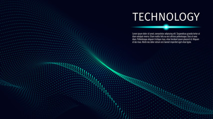 Wall Mural - 3d abstract digital technology background. futuristic sci-fi user interface concept with gradient do