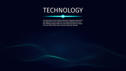 Wall Mural - 3d abstract digital technology background. futuristic sci-fi user interface concept with gradient do