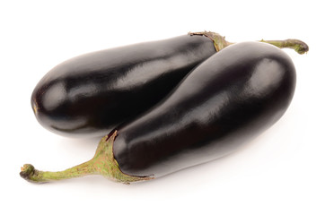 Sticker - Aubergine on a white background