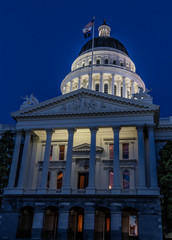 Wall Mural - California State Capitol Building, night