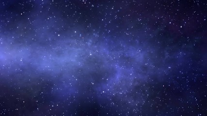 space flight into the deep space inside nebulae and star clusters is represented on this footage. co