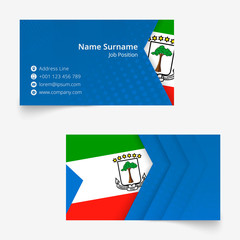 Wall Mural - Equatorial Guinea Flag Business Card, standard size (90x50 mm) business card template.