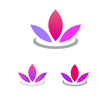 Logo icone lotus fleur zen 