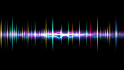 Wall Mural - frequency audio music equalizer digital . music player waveform, hud for sound technology or tune ba