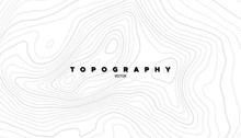 Topography Relief. Abstract Background. Vector Illustration. Outline Cartography Landscape. Modern Poster Design. Trendy Cover With Wavy Lines