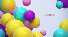 Abstract Background With Dynamic 3d Spheres