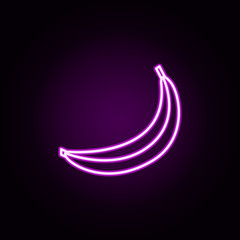 banana neon icon. Elements of Fruit set. Simple icon for websites, web design, mobile app, info graphics