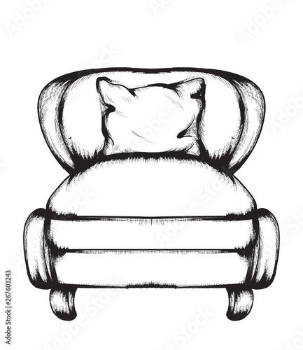 Rich baroque armchair Vector. Retro style furniture. Vintage designs