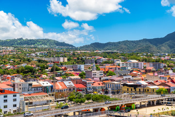 Fototapete - City centre of Basse-Terre, Guadeloupe. 