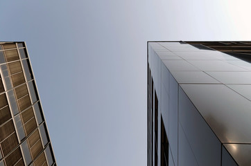 Building with Blue Sky and Clouds