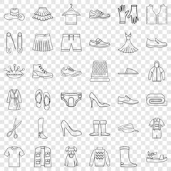 Wall Mural - Summer icons set. Outline style of 36 summer vector icons for web for any design