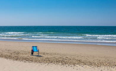 Canvas Print - Cadeira vazia na praia