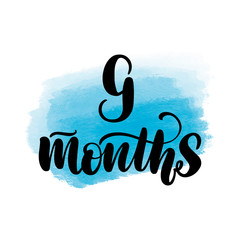 lettering 9 months