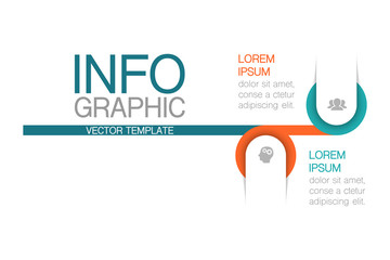 Vector iInfographic template for business, presentations, web design, 2 options.