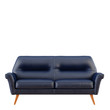 © jockermax3d - Blue leather sofa on white background 3d rendering front view