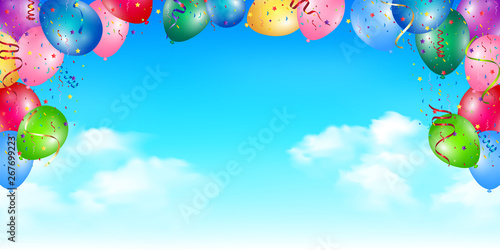 風船 空 風景 背景 Stock Vector Adobe Stock 風船 空 風景 背景 Stock Vector Adobe Stock