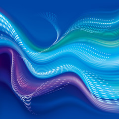 Aufkleber - Colored smooth wave modern abstract wallpaper background.