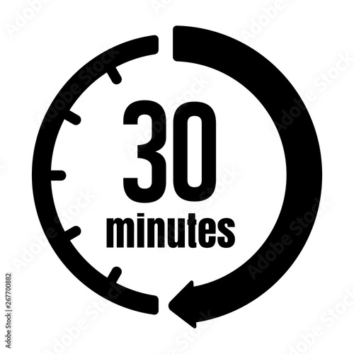 Clock , timer (time passage) icon / 30 minutes Buy this stock vector and explore similar