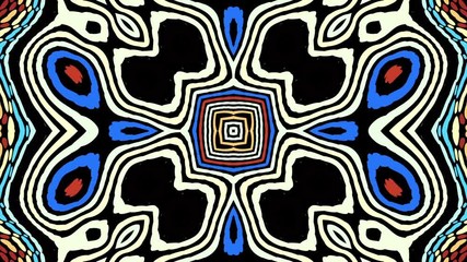 Poster - Transforming symmetric abstract pattern. Futuristic abstract background. Looping footage.