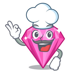 Poster - Chef pink diamond isolated with the cartoon