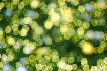 Leinwandbilder - Abstract blur decoration ball and light string on christmas tree with bokeh light background.winter holiday seasonal.