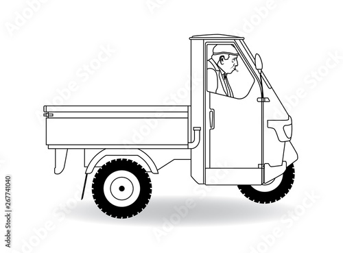 Dreirad Opa Transporter Italien Outline Buy This Stock Vector And Explore Similar Vectors At Adobe Stock Adobe Stock