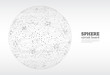 © arthead - High-tech technology background texture. Sphere circuit board vector illustration. Electronic motherboard concept