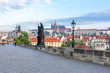 Charles Bridge with Prague Castle at background, Czech Republic