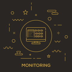 Wall Mural - monitoring concept