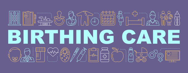 Wall Mural - birthing care word concepts banner