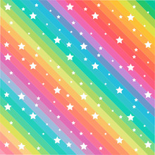 Rainbow Color Stars Pattern Vector