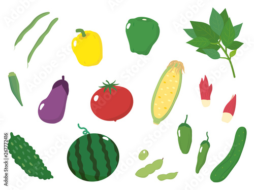 夏の野菜 イラスト素材集 Stock Vector Adobe Stock 夏の野菜 イラスト素材集 Stock Vector Adobe Stock