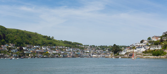 Canvas Print - Dartmouth harbour Devon River Dart panoramic view