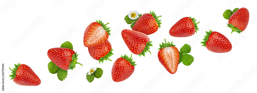 Strawberry isolated on white background with clipping path Stock Photo ...